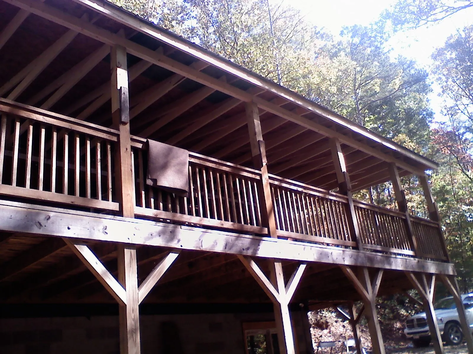 Timber framing under a new elevated porch and deck — Roof Leak Repair in Elberfeld by Roofing Brothers